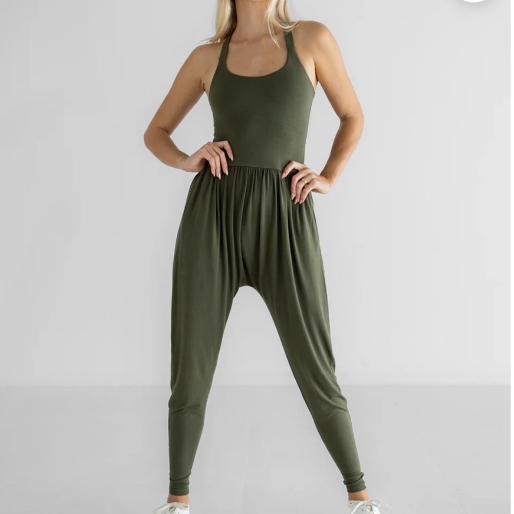 Imbodhi Jumper Yoga Jumpsuit Moss Green Size L